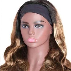 16” Ombre Blonde Highlight Body Wave Headband Wig